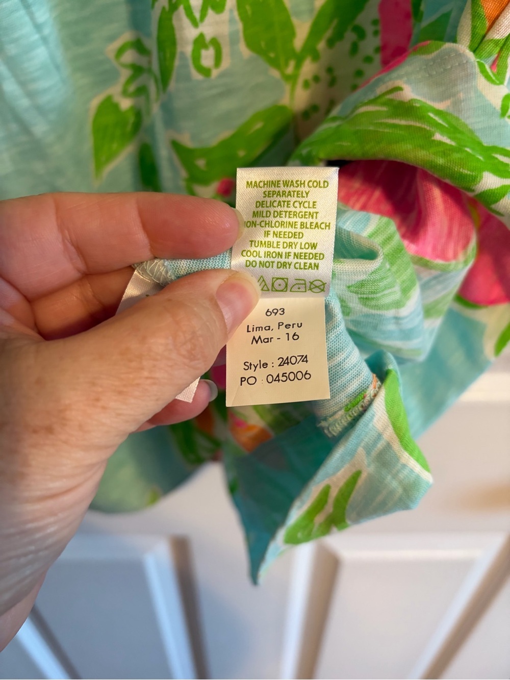 Lilly Pulitzer Marlowe T-Shirt Dress XL Pool Pink Lemonade Citrus Floral Cotton - Picture 5 of 6